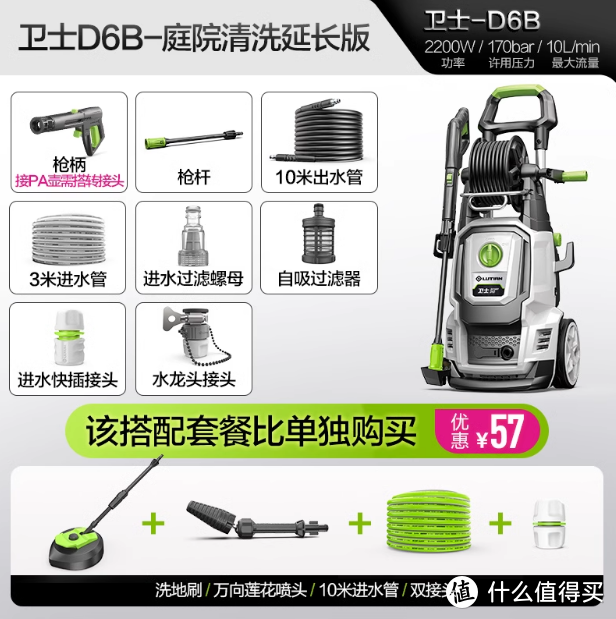 绿田洗车机卫士 D6B：家庭清洁的全能神器